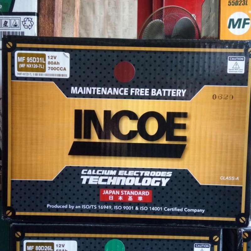 Jual Aki Accu Kering 80 Ah Incoe Mf 95D31L, Carnival, Strada, Prado