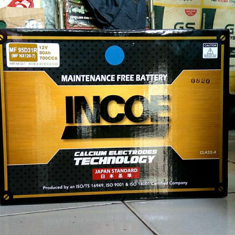 Jual Aki Accu Kering Isuzu Dmax, Mux, Elf, Panther, Incoe Mf 95D31R 80