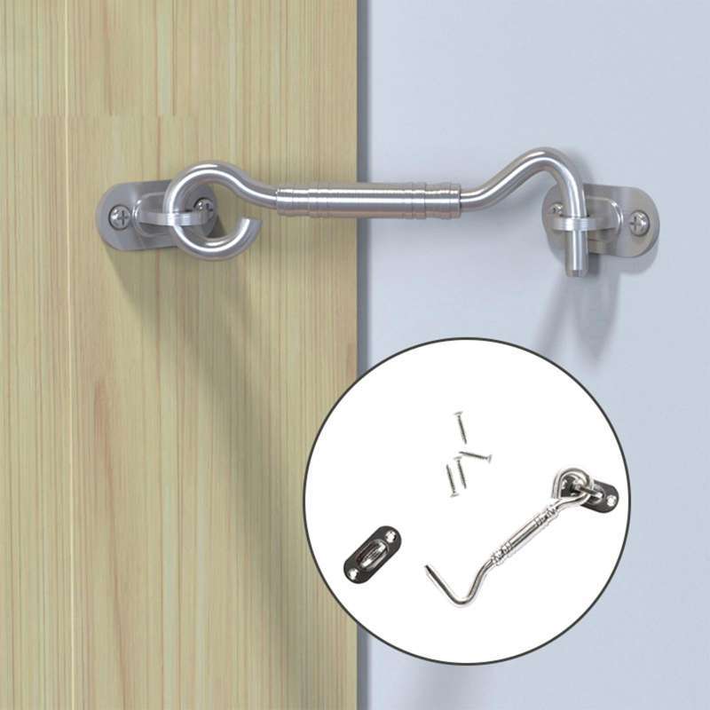 Promo Sliding Barn Door Lock Eye Latch Stainless Steel for Wooden