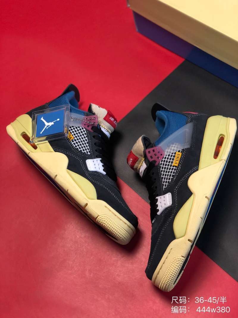 union x nike air jordan 4 off noir