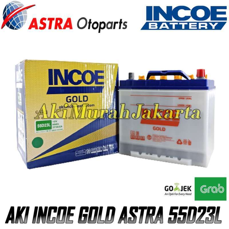 Jual Aki Mobil Suzuki Grand Vitara INCOE GOLD ASTRA 55D23L Aki Basah