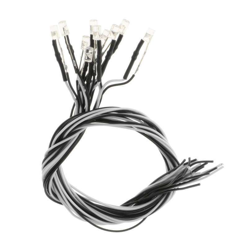 3mm 6v Pe-Wied LED White Ulta Bight 15,000 Mcd