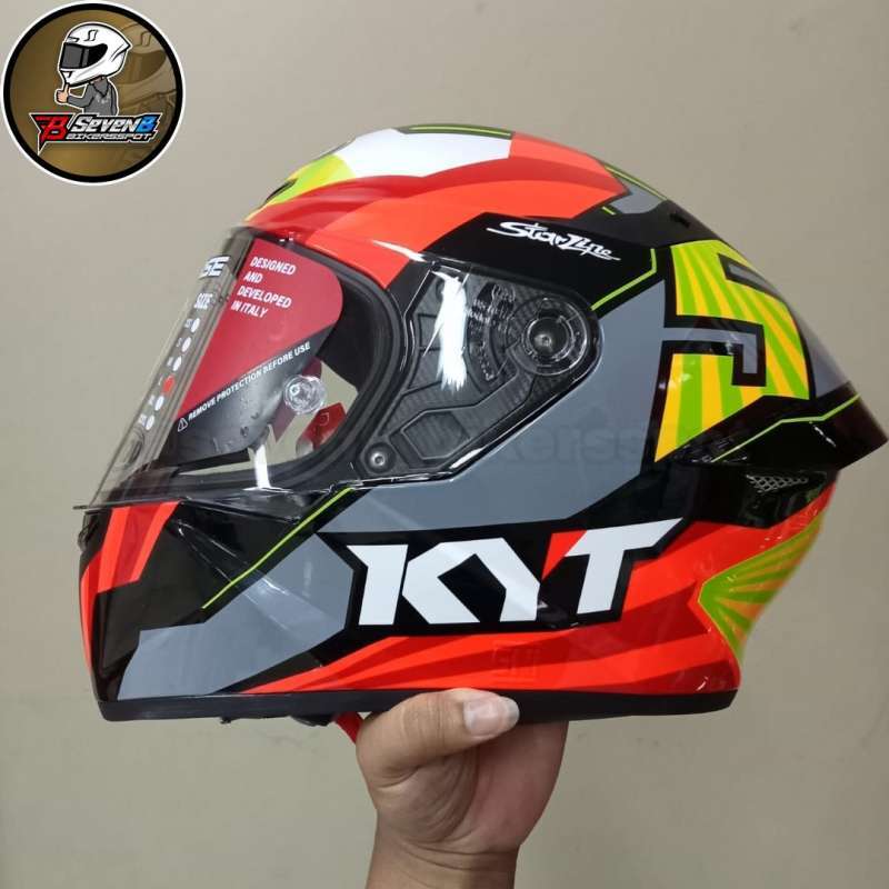 Jual HELM KYT TT COURSE TTC FLUX JAUME MASIA REPLICA 2019 GLOSSY