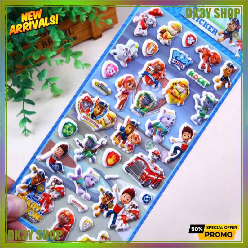 Promo Cartoon Cute Paw Patrol Sticker Waterproof Bubble Pvc Diy Sticker