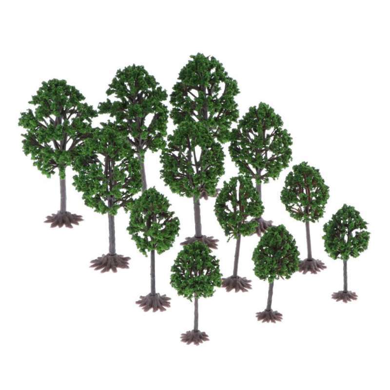 Jual 12Pcs Greenery Tree Model Layout Diorama Landscape Building DIY ...