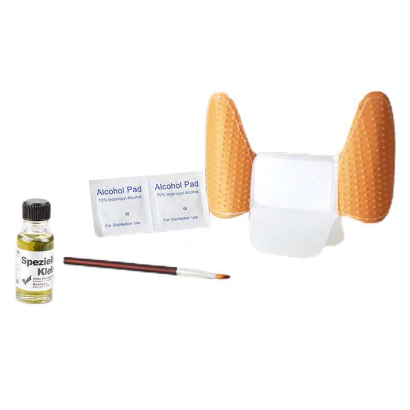 Promo 1 Set Dog Ear Standing Up Sticker with Brush & Glue Ear Care Tool