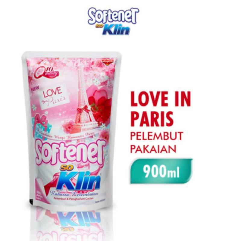 Promo SO KLIN SOFTENER Pelembut dan Pewangi Pakaian 900ML Pink di
