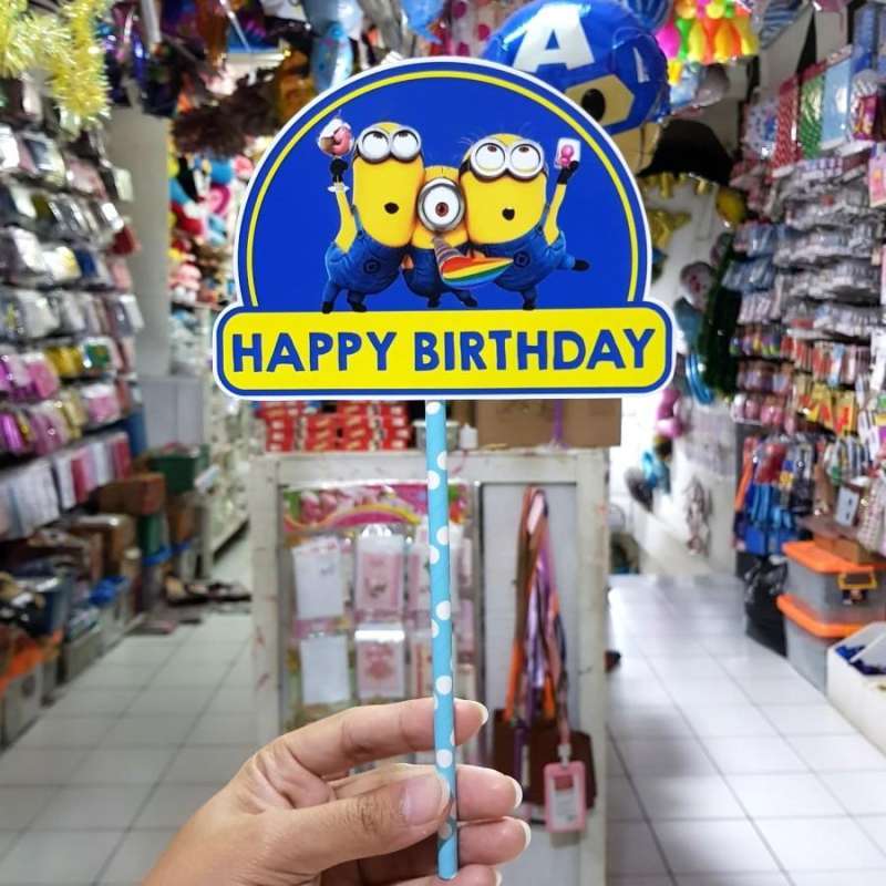 Jual Topper Cake Minion Cake Topper Happy Birthday Minion Di Seller jual-topper-cake-minion-cake-topper-happy-birthday-minion-di-seller