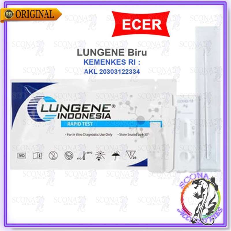 Jual Alat Tes Rapid Clungene Lungene Biru Swab Antigen Original