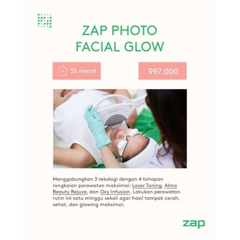Jual ZAP Clinic Photo Facial Glow di Seller ZAP Beauty Store Kota