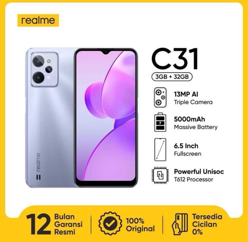 Jual Realme C31 3+32gb [unisoc T612 Processor | 5000mah Massive Battery ...