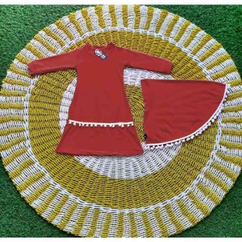 Jual Gamis Anak Syari Pompom Terbaru 2022 Model Kekinian Pesta