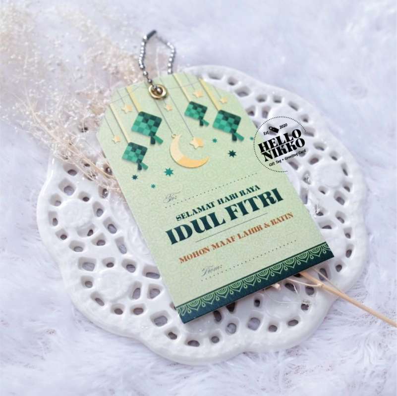 Jual Idul Fitri gift hang tag eid mubarak parcel hampers souvenir