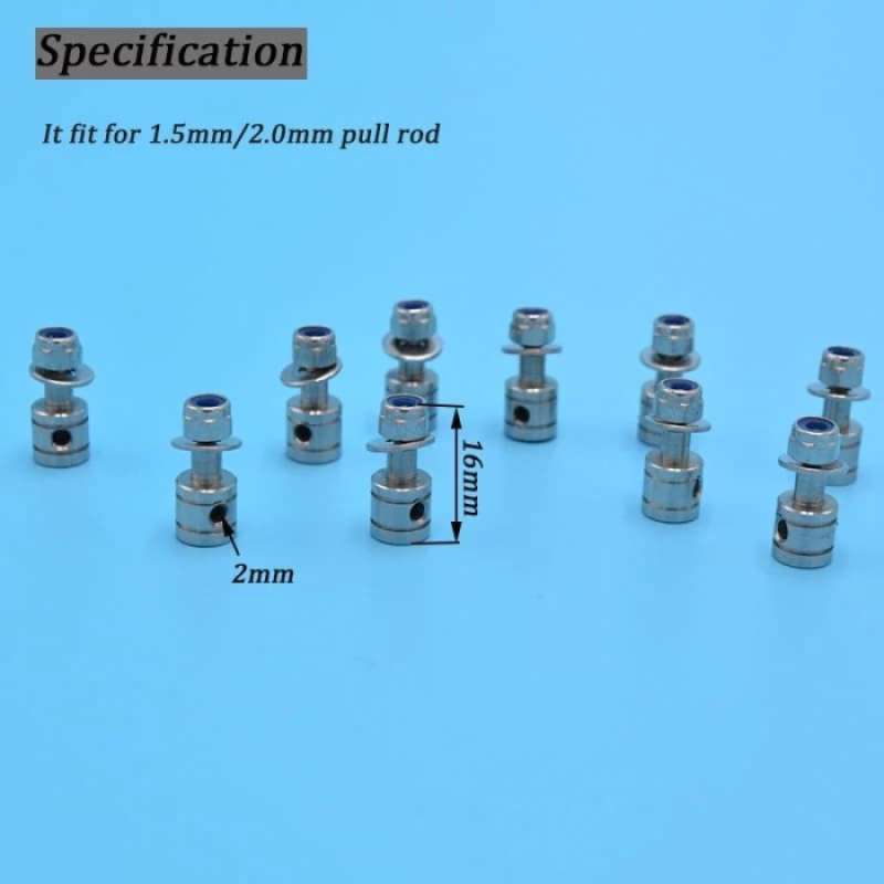 Promo Rc Boat Servo Rod Connectors 2mm Push Rod Adapter Linkage Stopper