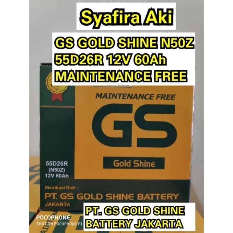 Jual Aki mobil Colt Diesel, Elf, Dyna, Fuso N50Z/55D26R GS MF (Aki