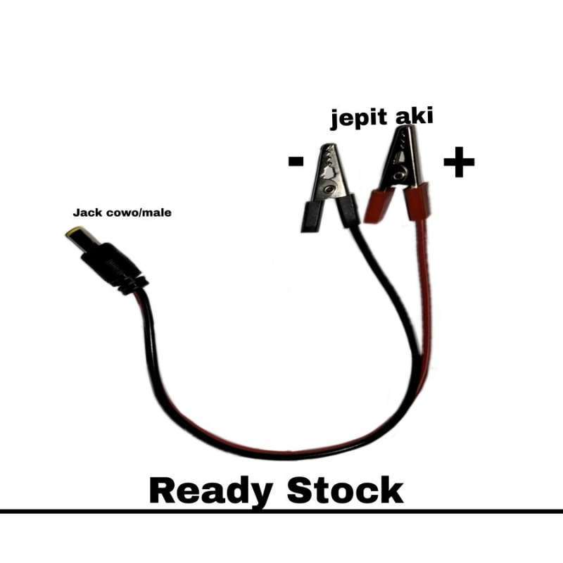 Promo Jepit Aki / Jepitan Buaya / Kabel Male Dc / Jepitan Aki Ke Pompa