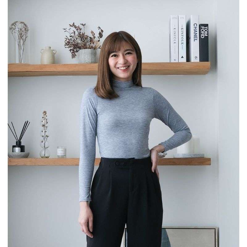 Jual Melinda Manset / Kaos Lengan Panjang kerah Tinggi di Seller Soda