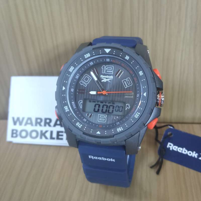 Promo Reebok Rogue Vector Navy Analog Digital Chronograph Original Jam