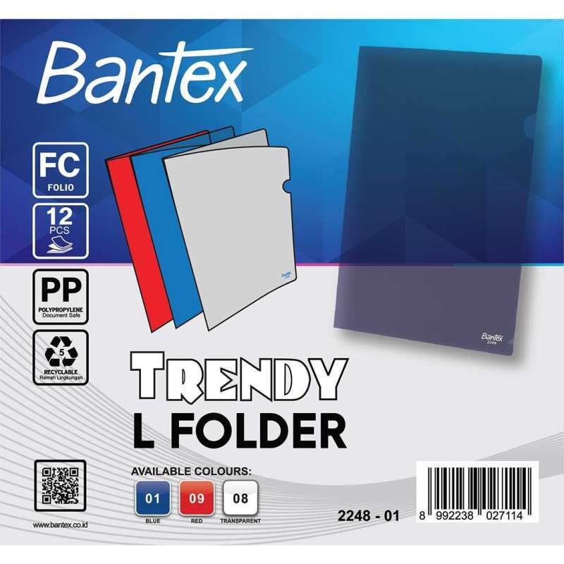 Jual Bantex L Folder Ukuran Folio 2248 Map Bening Transparan L