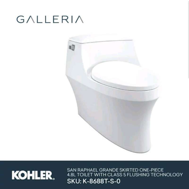 Promo Kohler San Raphael Grande Skirted Onepiece 4.8L Toilet K8688TS0 / Kohler Kloset Diskon
