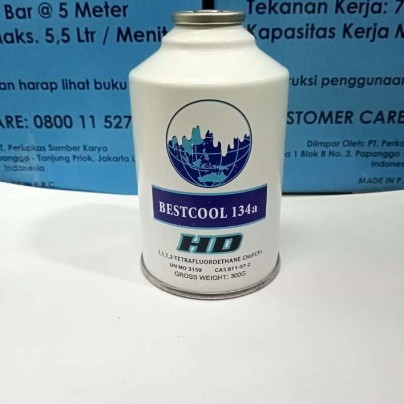 Jual Freon Kaleng Ac Mobil/Refrigerant Kulkas R134 HD Bestcool 300gr