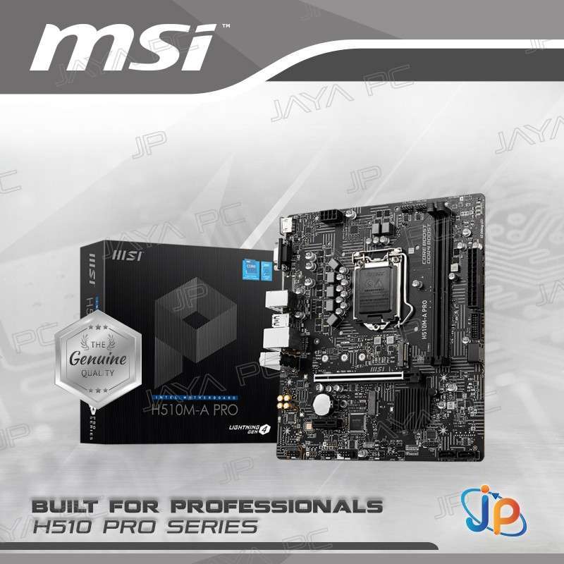 Jual Motherboard MSI H510MA PRO (LGA1200, H510, DDR4, USB3.2, SATA3