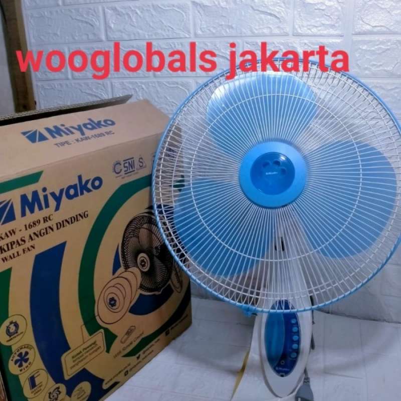 Jual Kipas Angin Dinding Miyako Remote Wall Fan 16 Inch Kaw1689Rc Sni