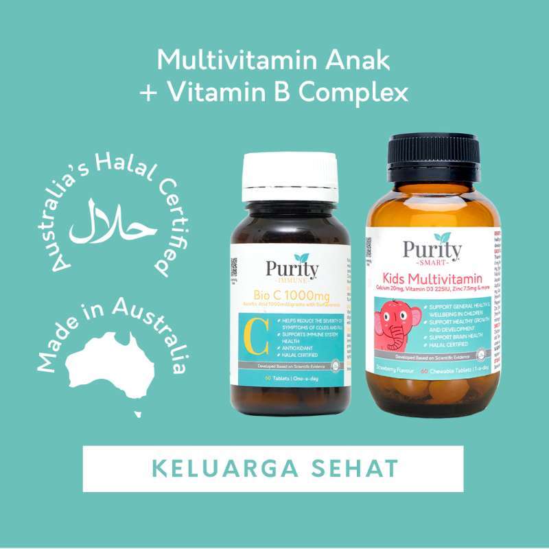 Promo Paket Vitamin Imunitas Keluarga Sehat Purity Halal Vitamin Diskon