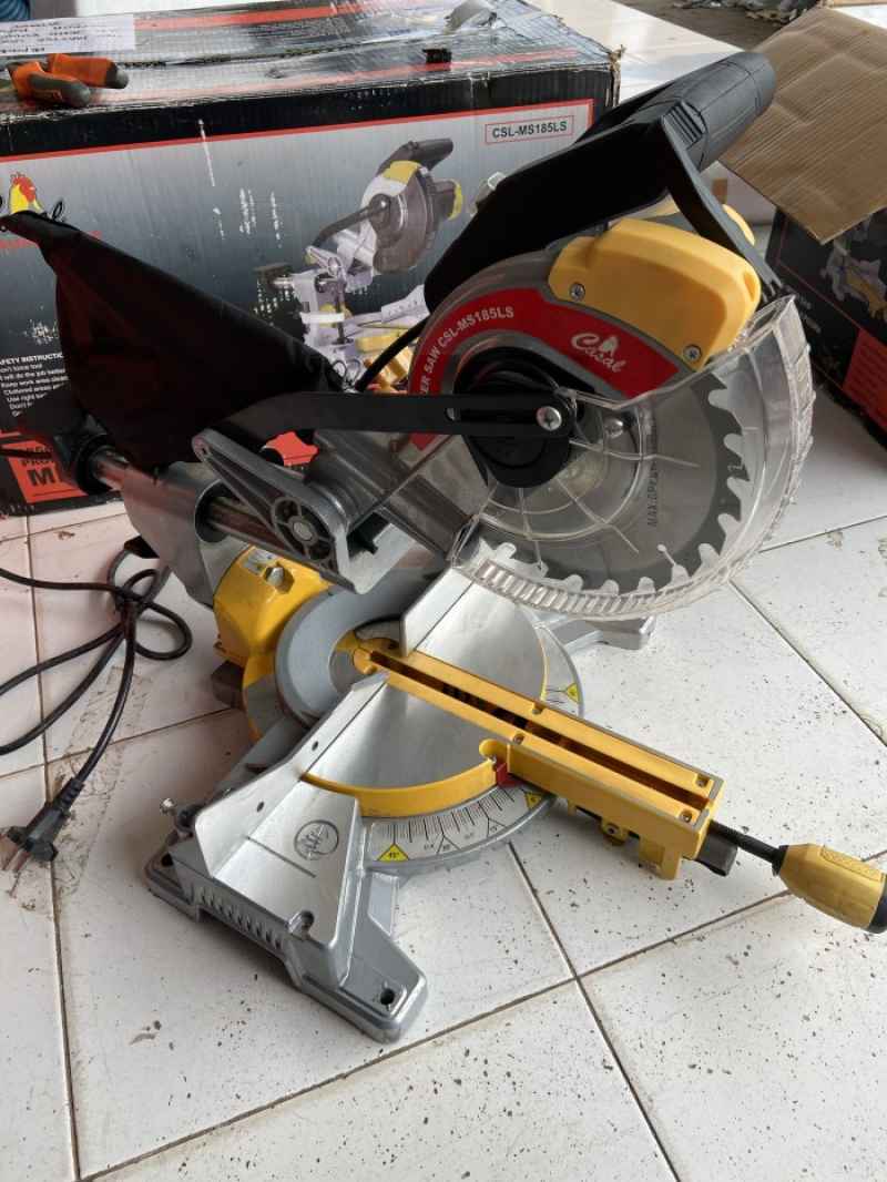 Promo Miter Saw Sliding Laser 7 Mesin Potong Alumunium Kayu Casal