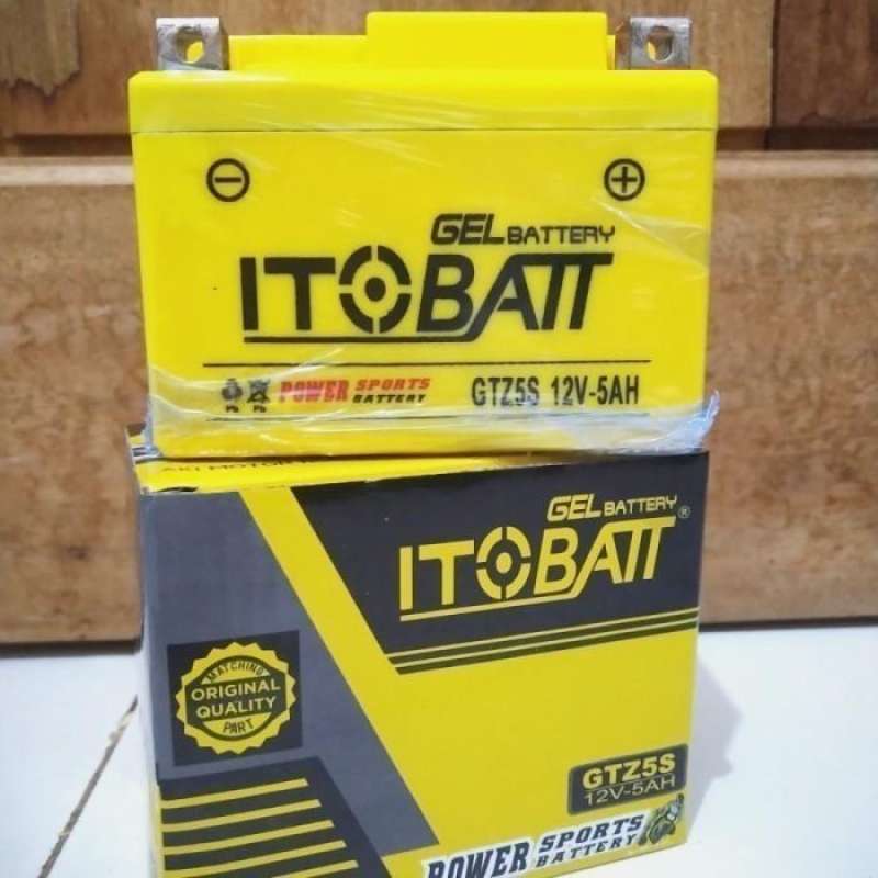 Jual Aki Motor Suzuki Hayate, RGV 250 ITOBATT GTZ5S MF Aki Kering Gel