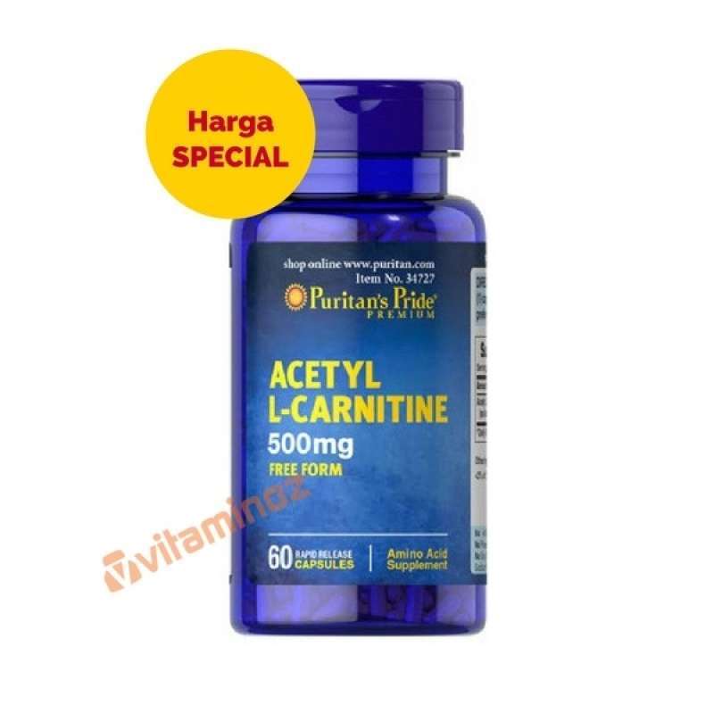Jual OEM Puritan's Pride Acetyl LCarnitine 60 Kapsul / Pembakar