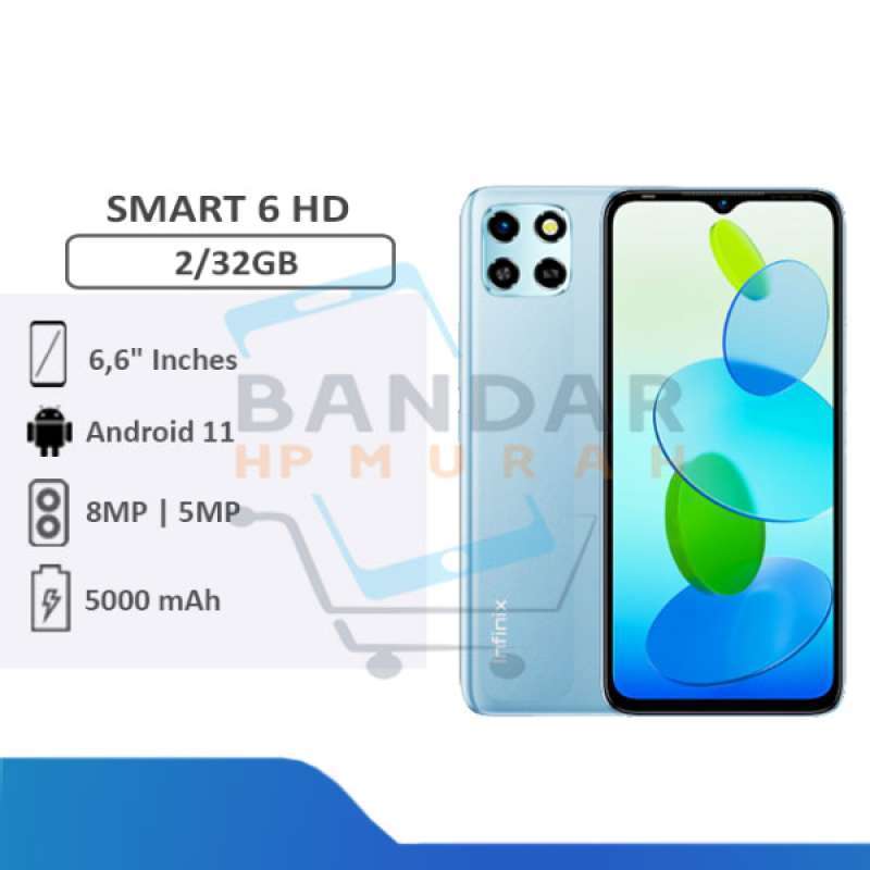 Promo Infinix Smart 6 Hd 2/32gb - Aqua Sky Diskon 6% Di Seller Hp Murah ...