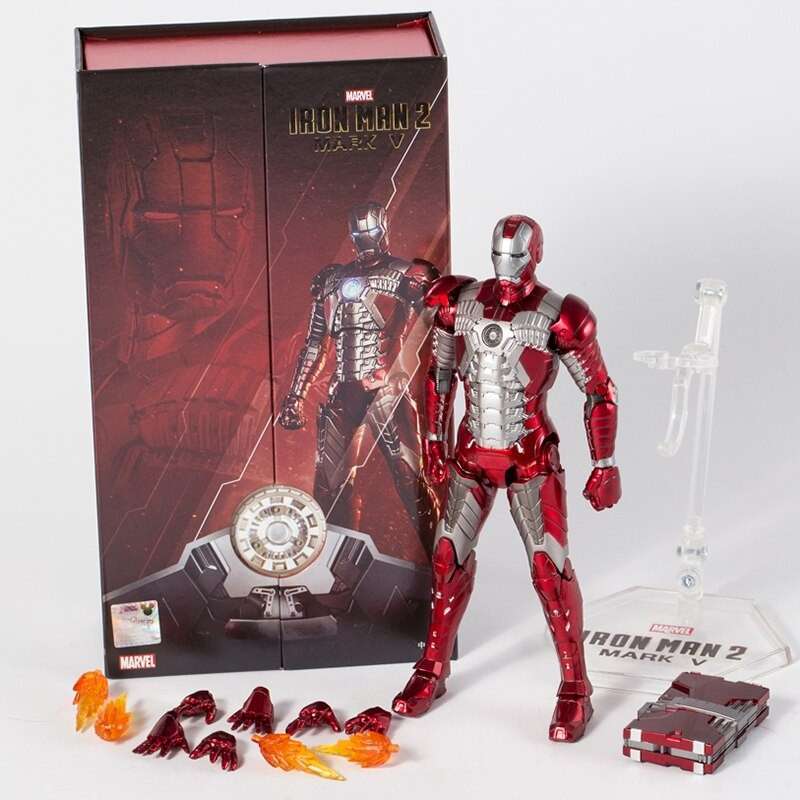Action Figure Iron Man Mark 1-85 Scala 1:10 ZD Toys - Infinity Saga, Marvel Originale, Altezza 18cm