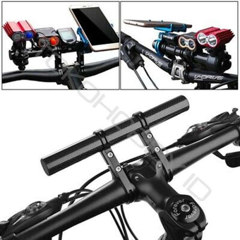 Jual HANDLE BAR EXTENSION CARBON EXTENDER SEPEDA BRACKET MOUNTING HITAM
