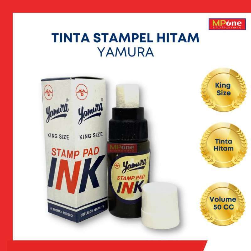 Jual Tinta Stampel Hitam / Tinta Stamp Pad Ink Yamura/ Refill Stampel