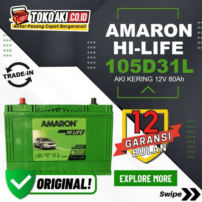 Jual Aki Kijang Innova Diesel M/T 2004-2015 - Amaron HiLife MF 105D31L
