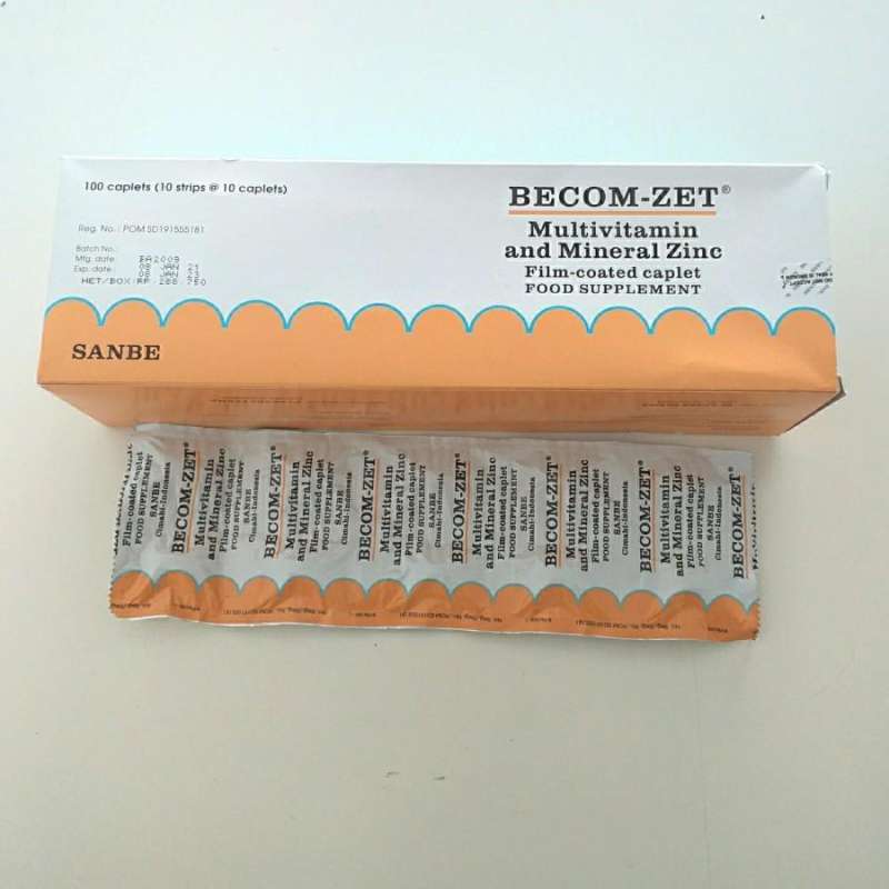 Jual Becom Zet Strip 10 Kaplet Multivitamin Suplemen Dg Vitamin C 