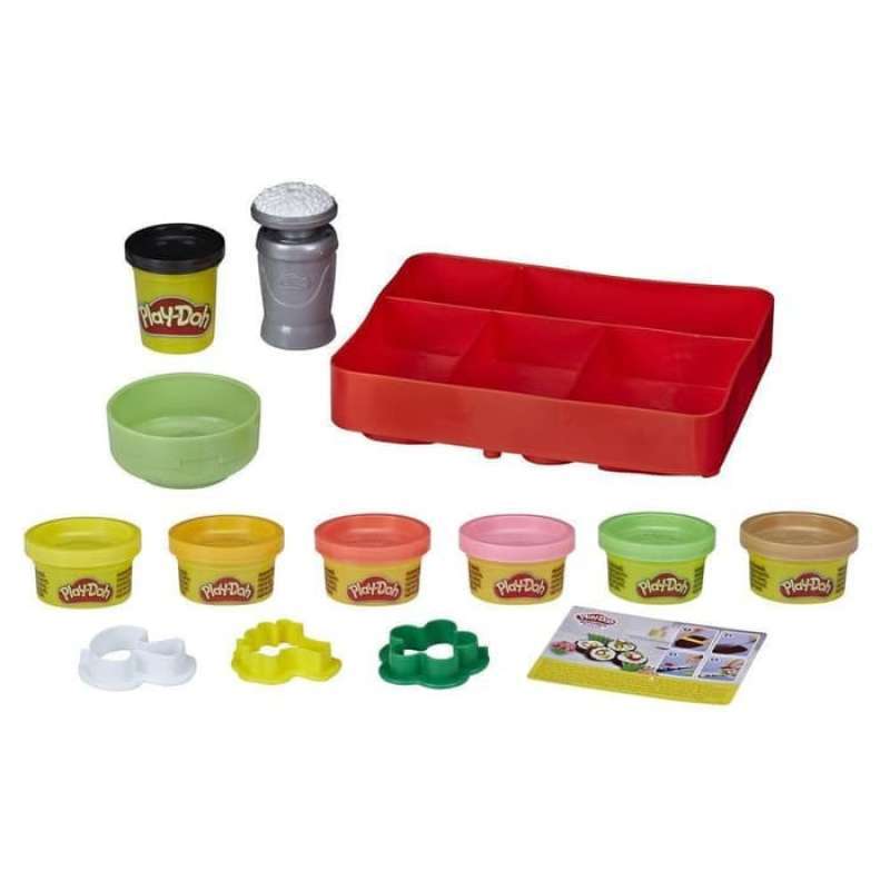 Play-Doh Sushi Playset - Creative Toy Sushi Making Kit With Bento Box & Accessories