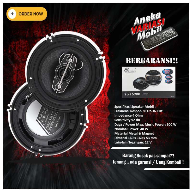 Jual Speaker Subwoofer aktif Power Amplifier Mobil 6 6.5 7 Inch Baass