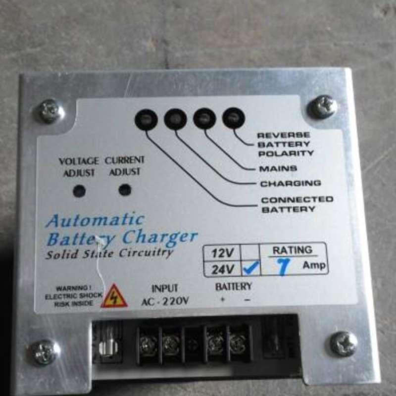 Jual CHARGER AUTOMATIC BATERAI AKI 24V 7AH/CHARGER AUTO AKI TRAFO PANEL