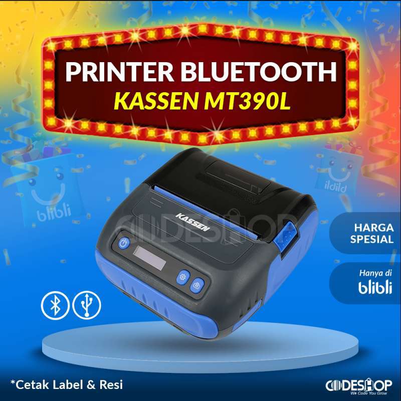 Jual Mini Printer Bluetooth Kassen MT390L Cetak Struk & Resi