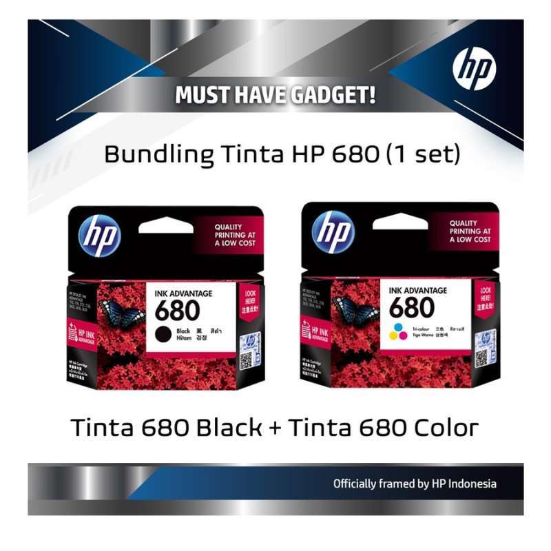 Jual Hp Ink 680 Set Original Murah - Harga Diskon Juni 2024 | Blibli