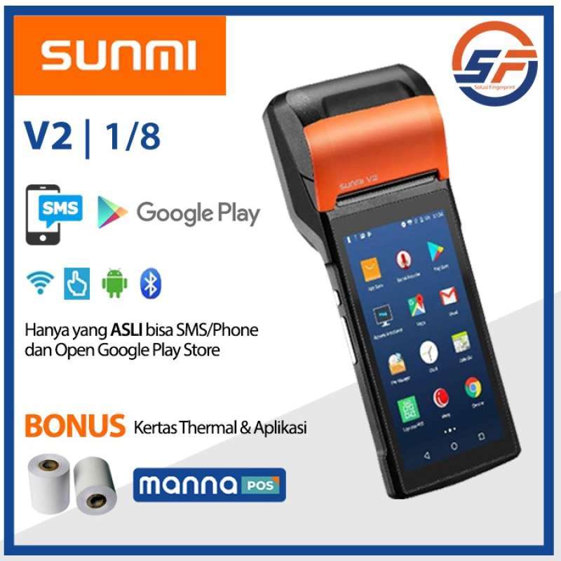 Jual Mesin Kasir Android POS SUNMI V2 Support SMS Phone Printer Thermal