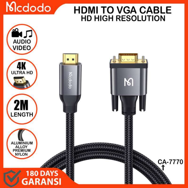 Promo Kabel Hdmi To Hdmi Ultra Hd 4K ,Hdmi To Vga Ultra Hd 4K Mcdodo 2M ...