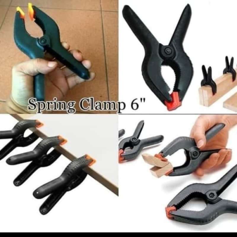 Jual Spring clamp 6 inch / penjepit kayu / penjepit multifungsi / klem kayu di Seller
