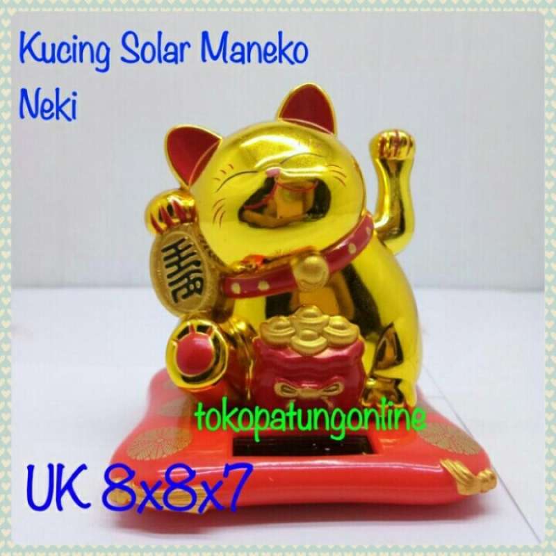 Promo KUCING HOKI REJEKI MANEKI NEKO SOLAR PUTIH MINI Diskon 5% di ...