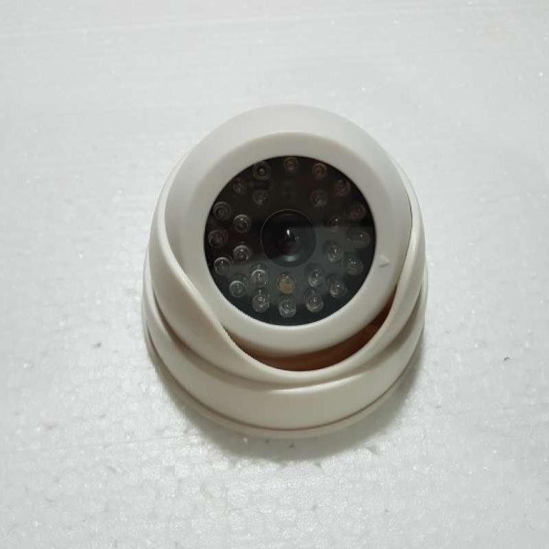 Jual Kamera Cctv Dummy Palsu Fake Replika Dome Putih Kedip Merah 20 Led