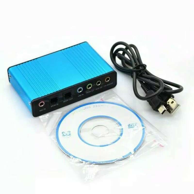 Jual Sound card external usb 6 channel 5.1 untuk audio SPDIF optical di
