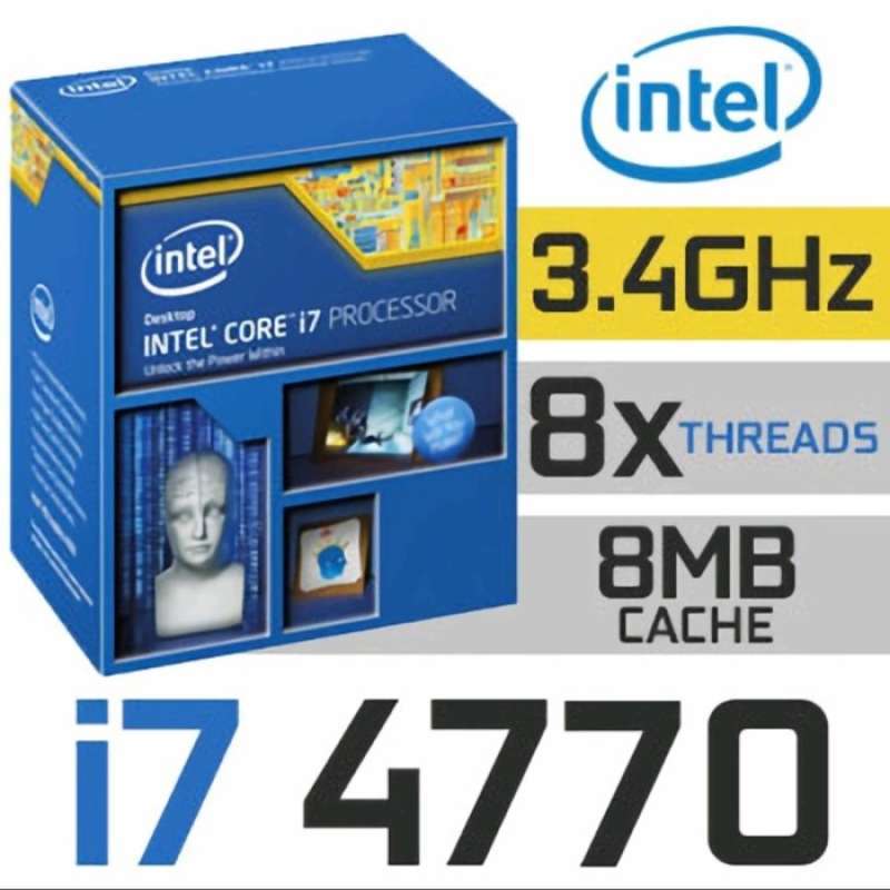 Jual processor intel core i7 4770 3 40ghz 8m cache up to 3 90 ghz