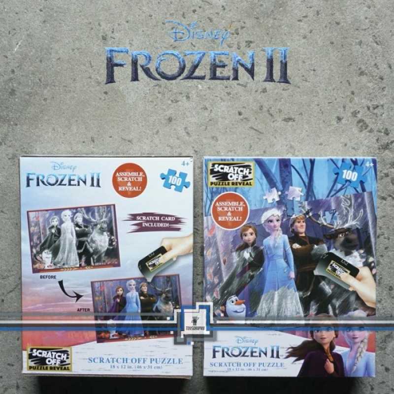 Jual Prime 3D Frozen 2 Scratch Off Puzzle Elsa Anna Olaf Kristoff 63Pcs